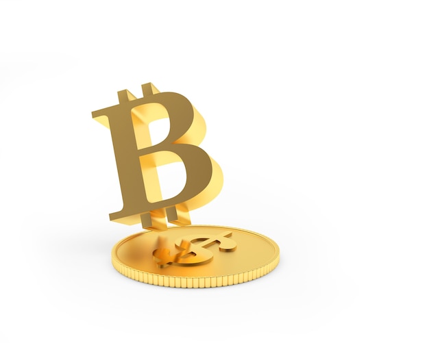 ドル硬貨のビットコインサイン
