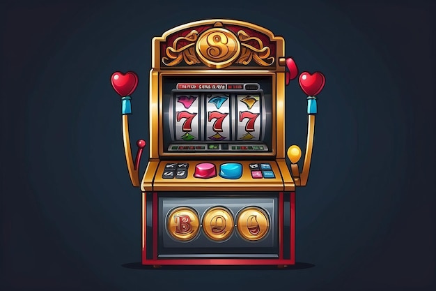 Bitcoin slot machine icon vector illustration