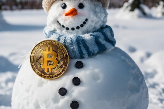 Bitcoin on the snowman