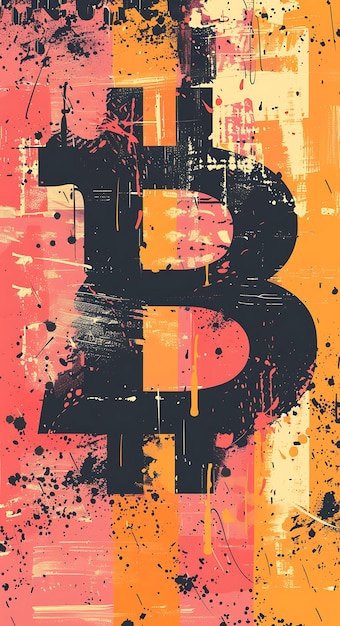 Photo bitcoin symbol depicted as a larger than life and iconic fi illustration cryptocurrency backgroundg