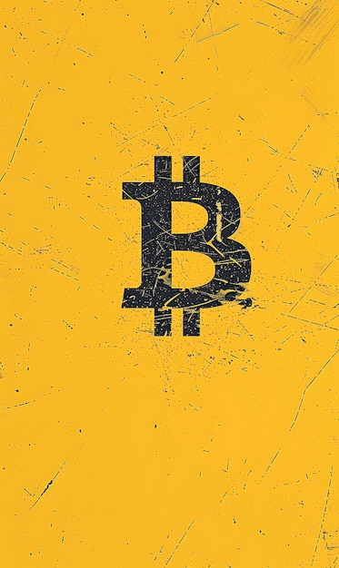 Bitcoin-symbool geportretteerd als een symbool van empowerment en fin illustratie cryptocurrency achtergrond