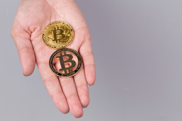 Bitcoins op de hand