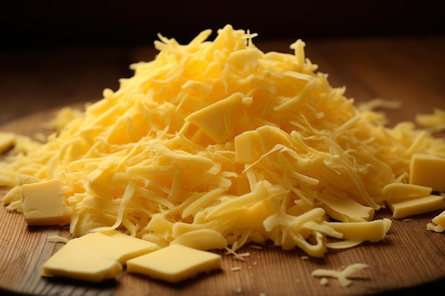 Bitesized Shredded cheese Generate Ai