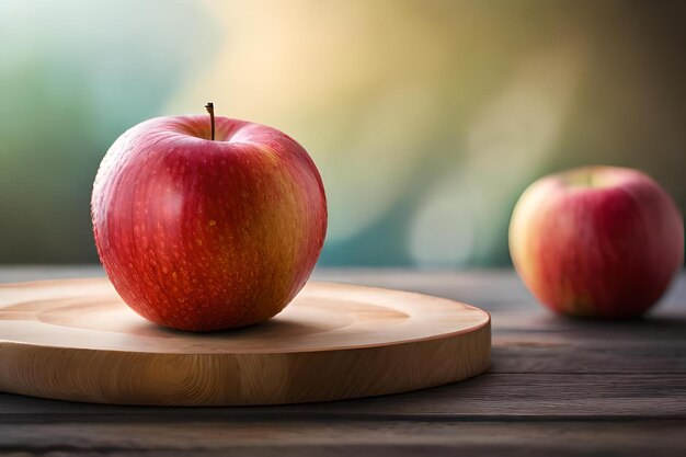 A bitten apple is placed on the table