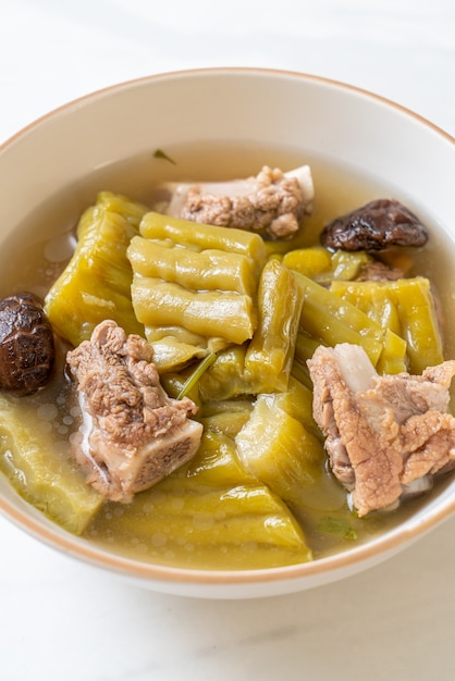 Bitter gourd with pork spare rib soup