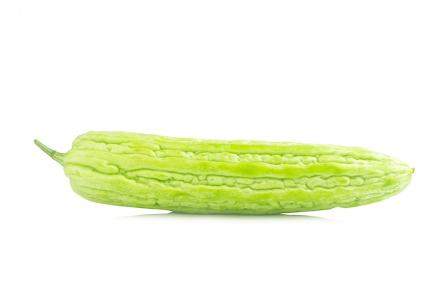 Bitter melon on white background