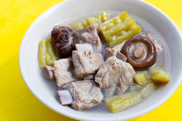 Bitter melon with pork rib soup recipe