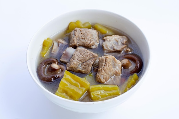 Bitter melon with pork rib soup recipe