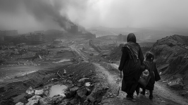 The bitterness of clashes a scene of the tragedy of Arabs in war reveals the severity of loss destruction and suffering emphasizing the importance of seeking peace and reconciliation