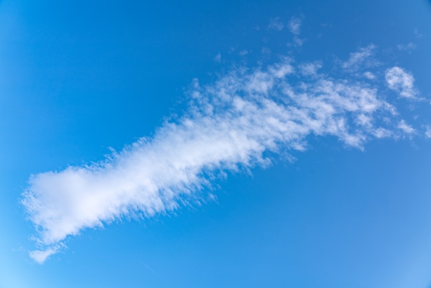 Bizarre amazing cloud in the blue sky