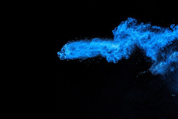 Bizarre forms of blue powder explosion .