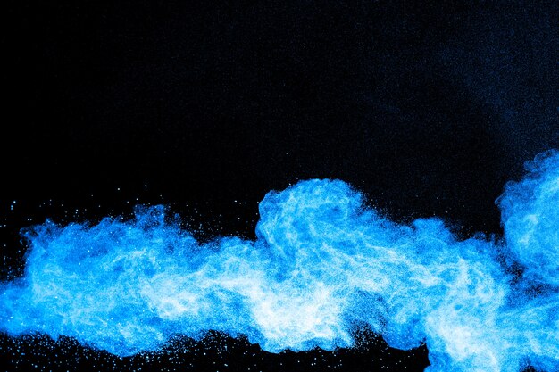 Bizarre forms of blue powder explosion .