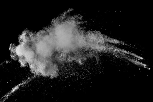 Bizarre forms of  white powder explosion.