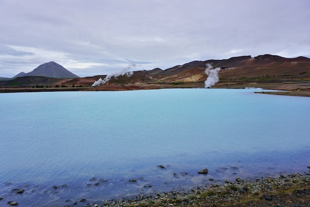 写真 bjarnarflag地熱発電所-アイスランド。