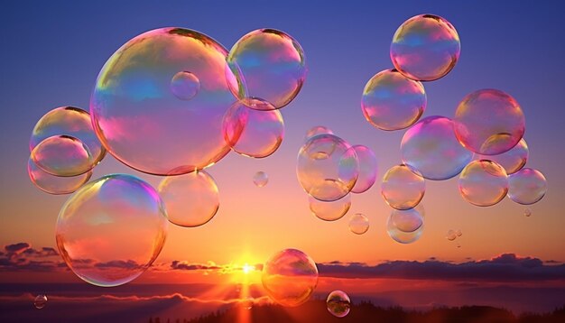 Blaas bubbels in de lucht en kijk hoe de zon zich van hen weerkaatst en een prachtig regenboog-effect creëert.