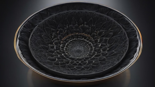 Photo black 3d cymatics background