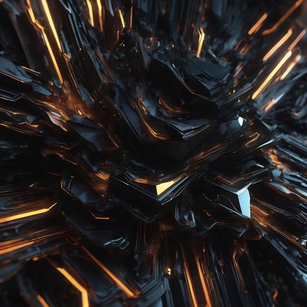 Black 3d futurism background