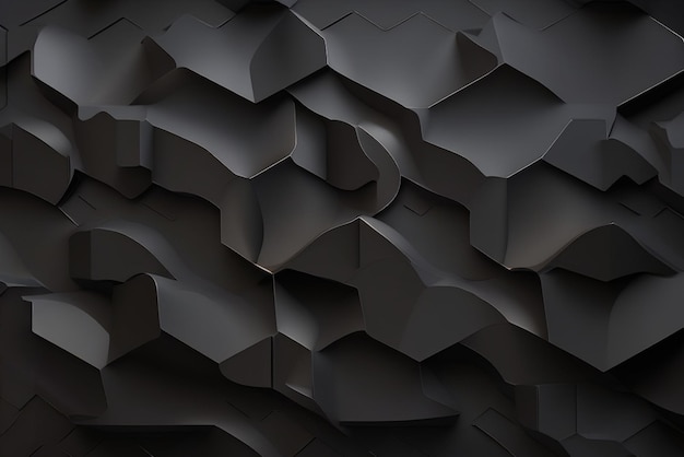 Black abstract background in a geometric concept