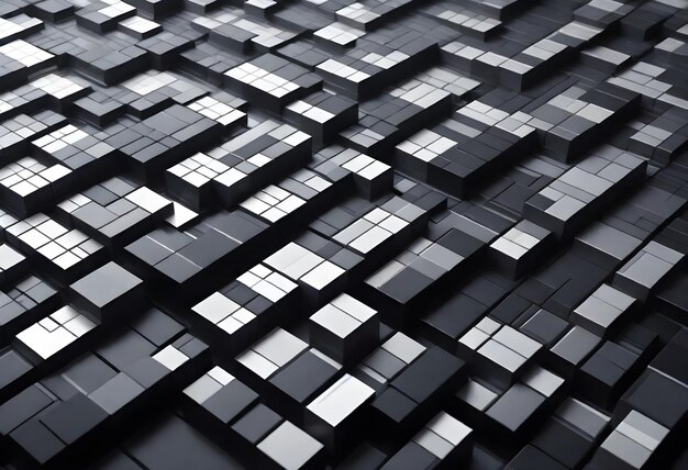 black abstract background with squares