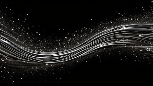 Photo black abstract wave background