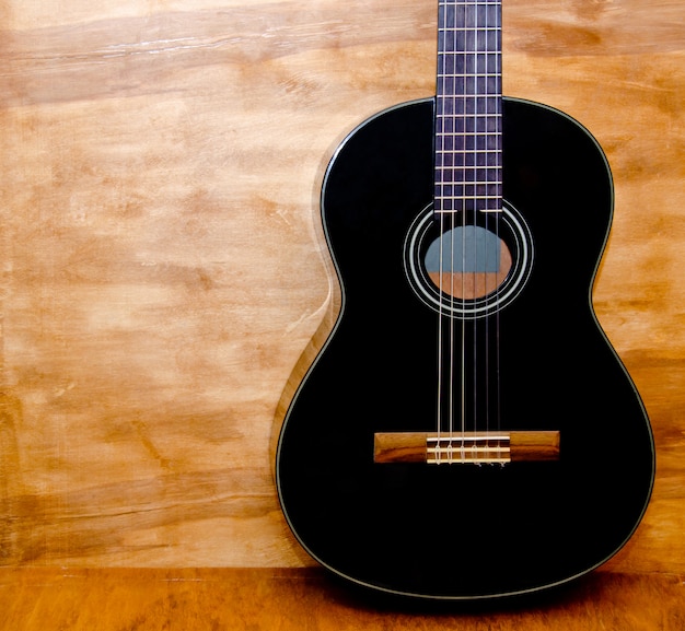 black acoustic guitar