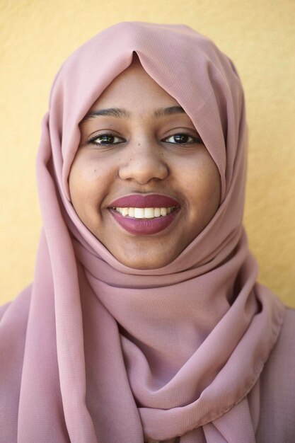 black african businesswoman portrait  wearing traditional Islamic clothes