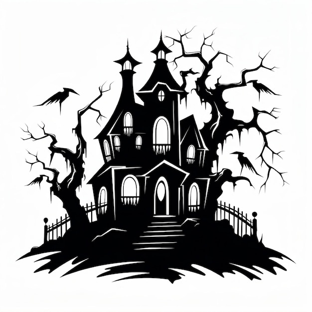 Black_and_white_silhouette_of_a_haunted_house_clipart