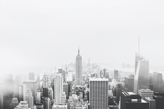 写真 ニューヨーク市の黒と白の景色
