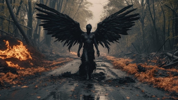 black angel on the road to hell