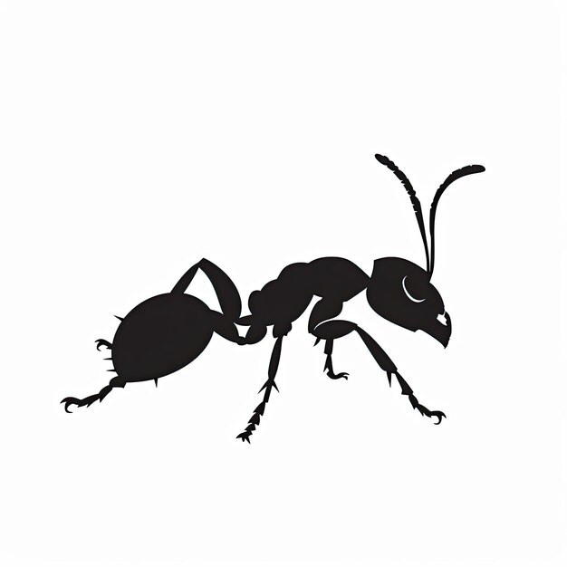 Photo a black ant with a black ant on its back