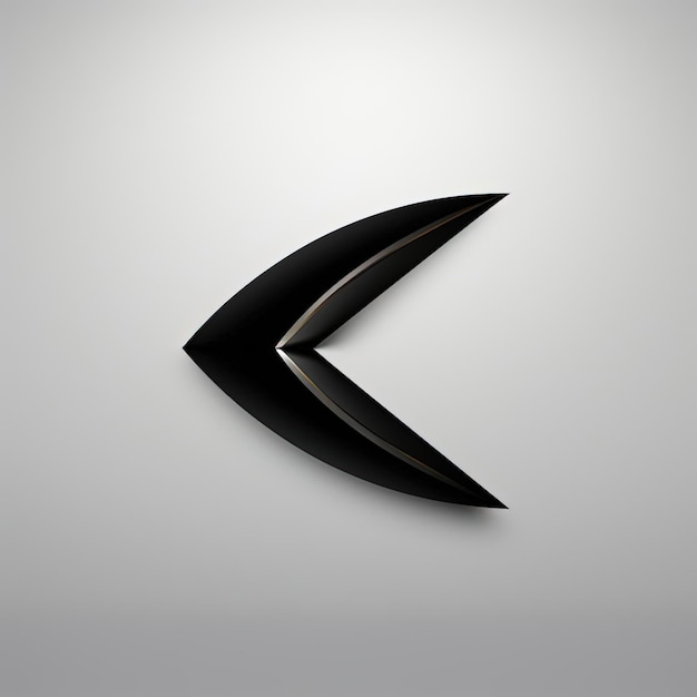 Photo a black arrow icon with upstrokes in the style of graceful curves