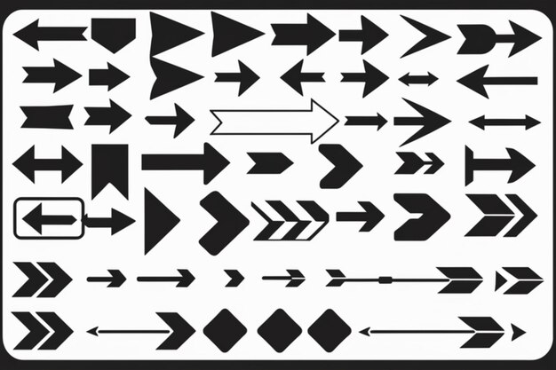 Foto icone a freccia nera interfaccia indietro in avanti a sinistra a destra su e giù simboli di direzione web
