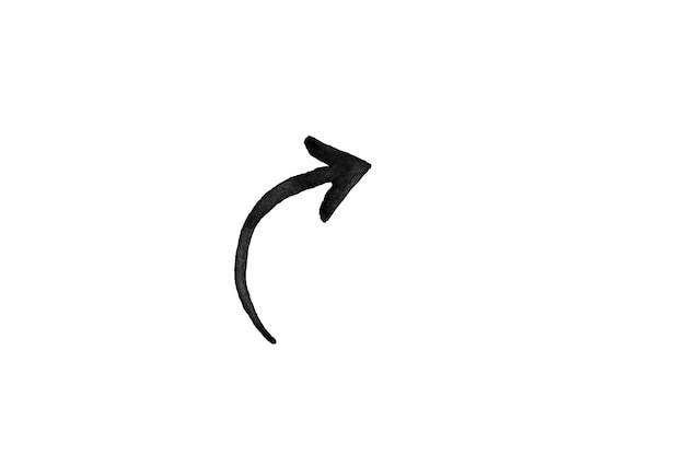 Black arrow isolated on white background