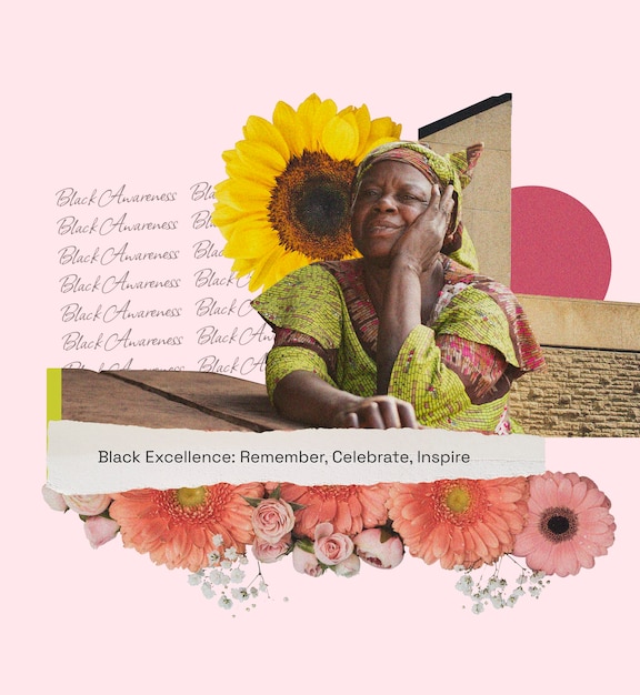 ブラック・アワイナシビリティ・デー (Black Awareness Day) を祝うコラージュ