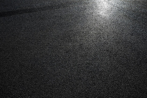 a black background asphalt surface with a white light on it