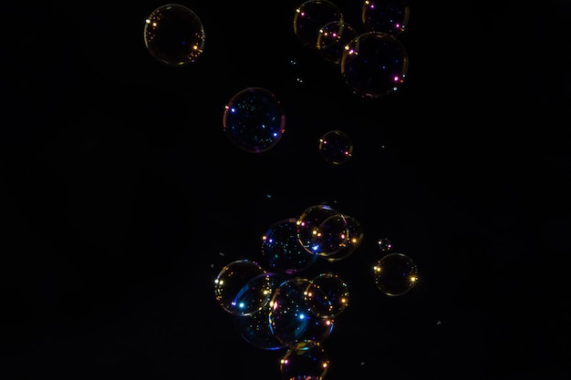 Black background bubbles