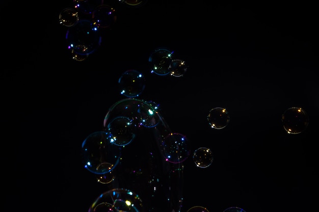 Black background bubbles