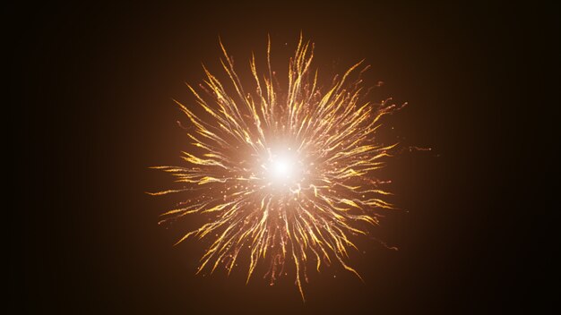 Black background, digital signature with explosive particles 