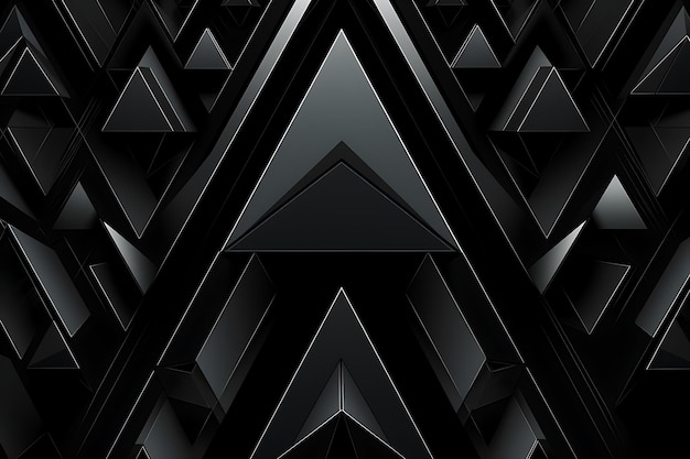 Photo black background geometric triangle abstract design