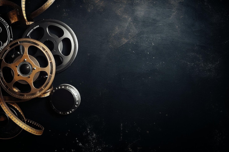 Photo black background for nostalgic film frames