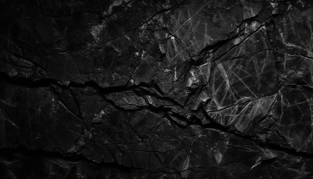 Black Background Stone Wall Grunge Background Generative Ai