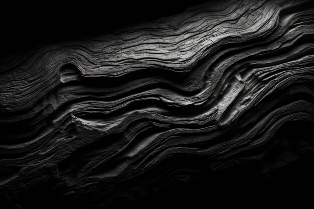 Black Background Stone Wall Grunge Background Generative Ai