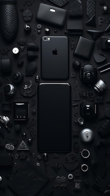 Black background wallpaper for phone