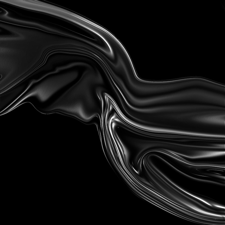 Photo a black background with a black and white image of a liquid