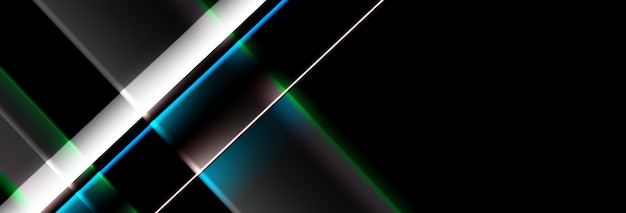 A black background with a blue line and a white line