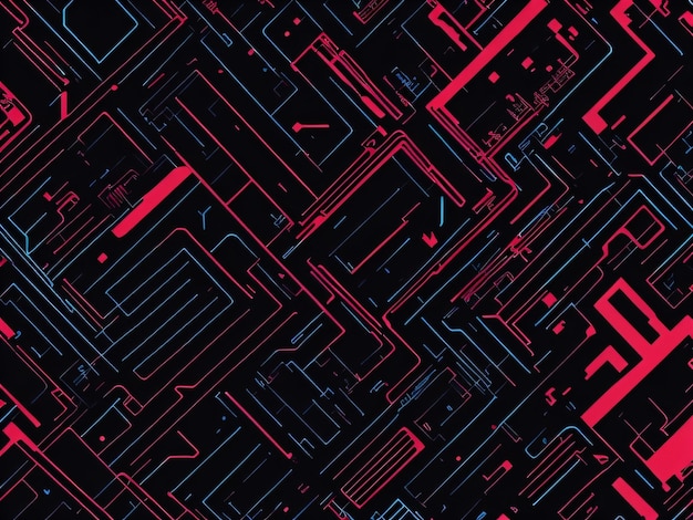 Photo a black background with a blue and red pattern that says'cyberpunk '