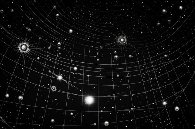 Photo black background with celestial map