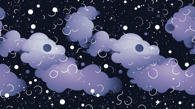 黒い背景に雲とその上に「cloud」という文字。