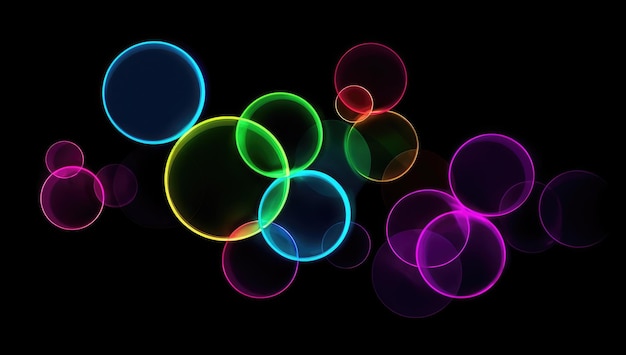 A black background with colorful lights and a black background