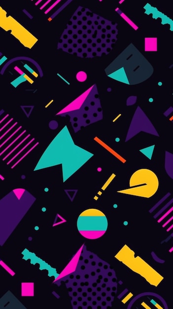 A black background with a colorful pattern and the words " 90s. "